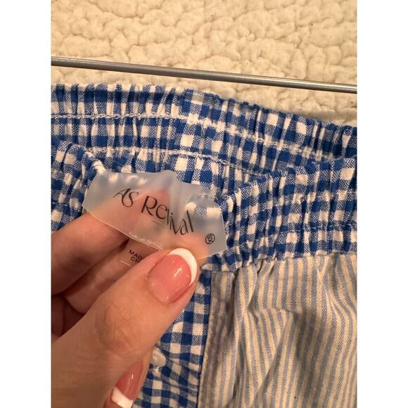 AsRevival Women’s Blue Plaid Boxer Shorts – Size XS - Picture 3 of 3